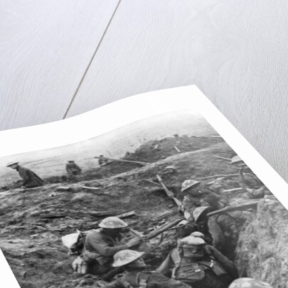 British troops at the Menin Road, near Ypres, Belgium by Anonymous