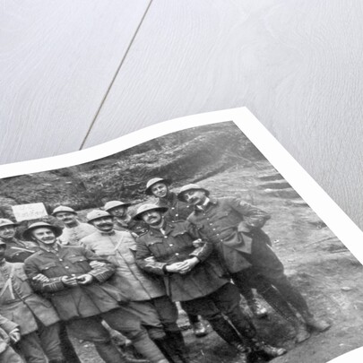 French and English officers at Mount Kemmel near Ypres, Belgium, April 1918 by Anonymous