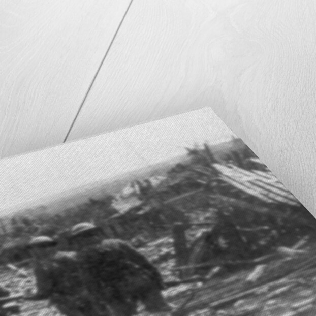 British soldiers exploring the ruins of Albert, Somme, France by Anonymous