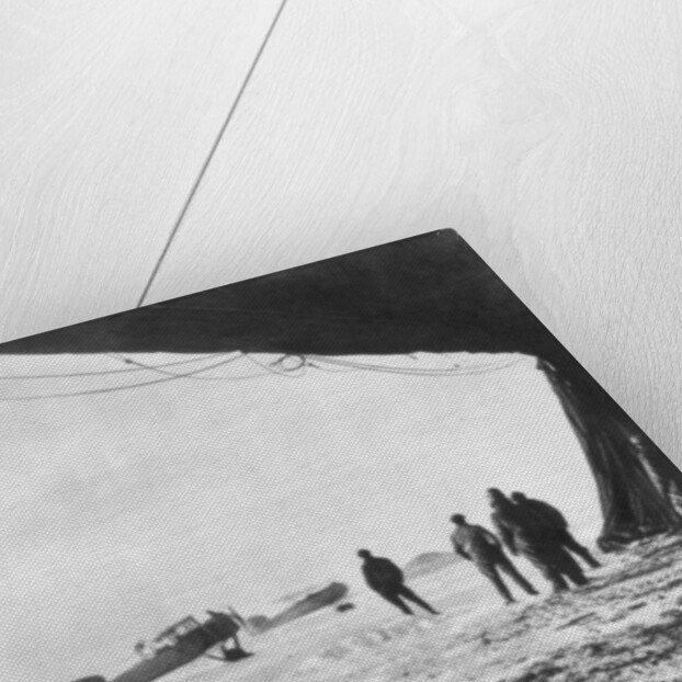 Departure of French Breguet planes for a reconnaissance mission during winter by Anonymous
