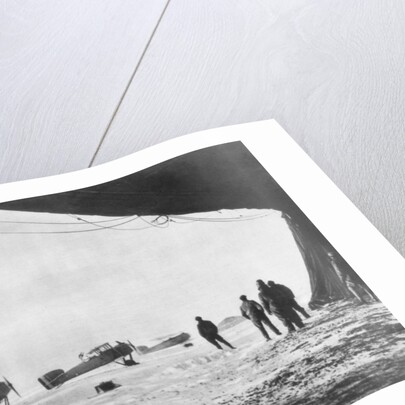 Departure of French Breguet planes for a reconnaissance mission during winter by Anonymous