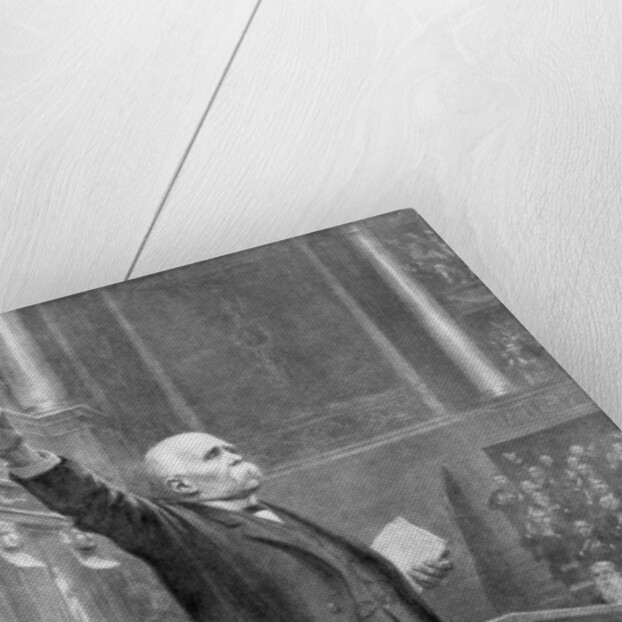 Prime Minister Georges Clemenceau announces the end of the war, 11am by J Simont