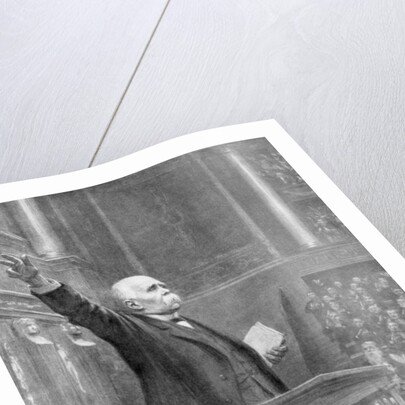 Prime Minister Georges Clemenceau announces the end of the war, 11am by J Simont