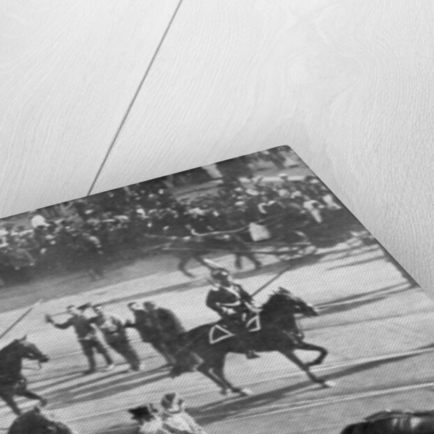 Tsar Nicholas II with visiting French President Poincare, St Petersburg, Russia by Anonymous