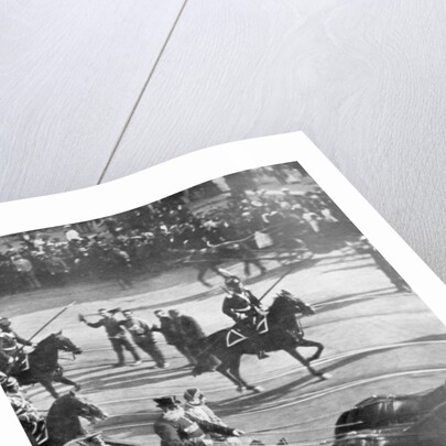 Tsar Nicholas II with visiting French President Poincare, St Petersburg, Russia by Anonymous