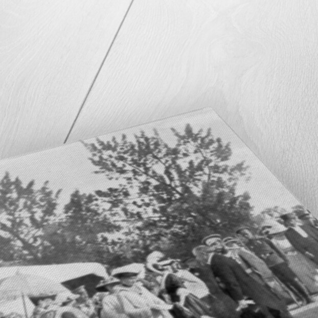 Tsar Nicholas II with visiting French President Poincare, Krasnoye Selo, Russia by Anonymous