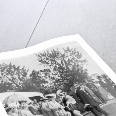Tsar Nicholas II with visiting French President Poincare, Krasnoye Selo, Russia by Anonymous