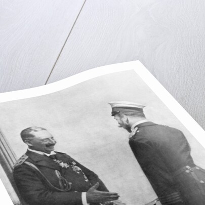 Emperor Welhelm II of Germany greeting Tsar Nicholas II of Russia before the First World War by Anonymous