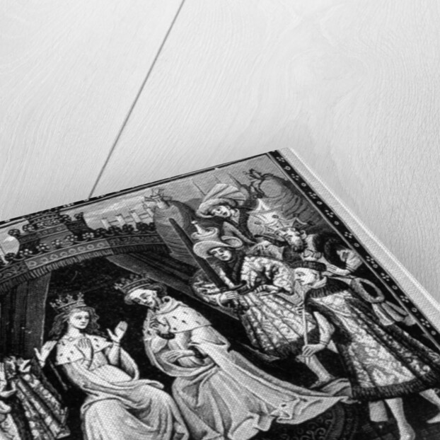 King, queen, and court by Anonymous