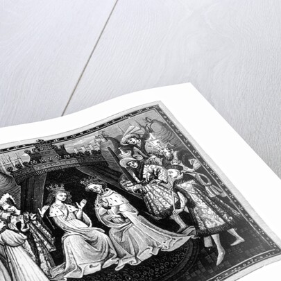 King, queen, and court by Anonymous