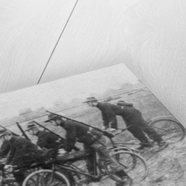 Belgian bicycle troops in Haelen, Belgium, August 1914 by Montigny