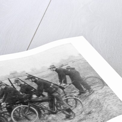 Belgian bicycle troops in Haelen, Belgium, August 1914 by Montigny