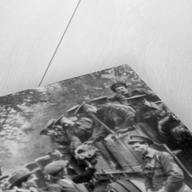 British troops on the way to the front, France by Anonymous