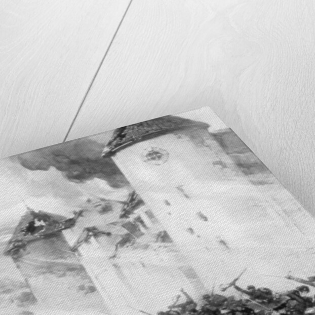 French and Germans battle under the walls of Chateau de Mondement, France by MHW Koekkok