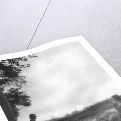 French soldiers watching artillery fire, 1st Battle of the Marne, France, 5-12 September 1914 by Anonymous