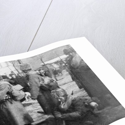 Russian Siberian infantry troops in Warsaw, Poland by Anonymous