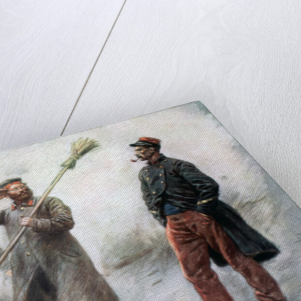 'Fatigue Duty at Headquaters', German prisoners in Dinan by Maurice Orange