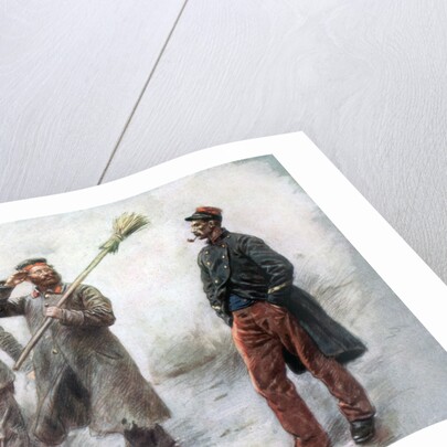 'Fatigue Duty at Headquaters', German prisoners in Dinan by Maurice Orange