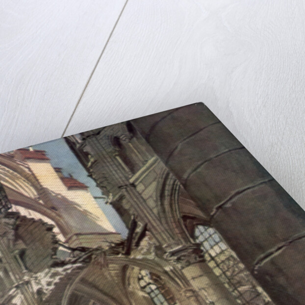 Interior of the Ruins of Saint Jean des Vignes Abbey, Soissons', France by Francois Flameng