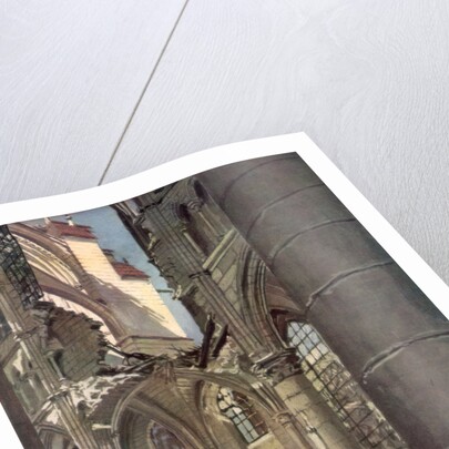 Interior of the Ruins of Saint Jean des Vignes Abbey, Soissons', France by Francois Flameng