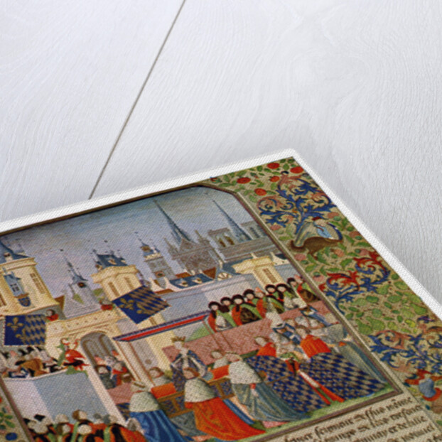 'The Entry of Queen Isabella into Paris', c1385 (15th Century) by Master of the Harley Froissart