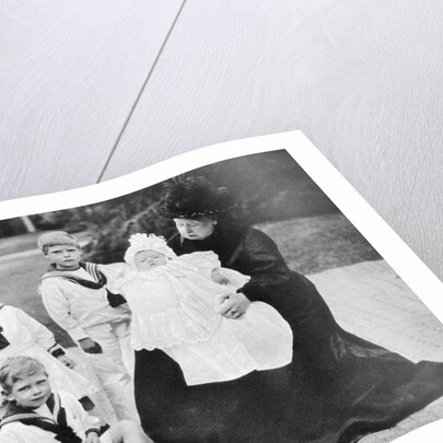 Queen Victoria with her great-granchildren at Osborne House, Isle of Wight by Anonymous