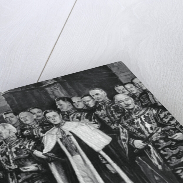 The Earl Marshal, heralds, and other officers of arms, coronation of George VI by W Smithson Broadhead