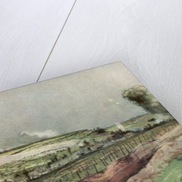 Notre Dame de Lorette and St Nazaire, Ablain, during bombardment by Francois Flameng