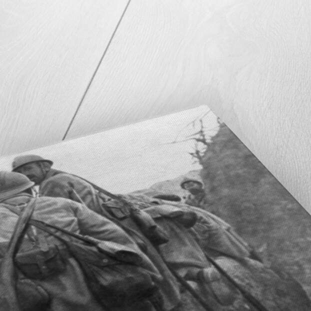 A French trench before an attack, 2nd Battle of Champagne, France by Anonymous