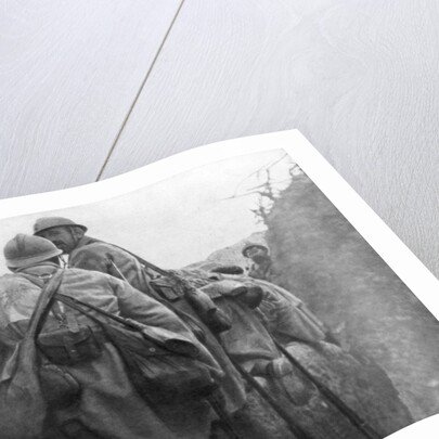 A French trench before an attack, 2nd Battle of Champagne, France by Anonymous