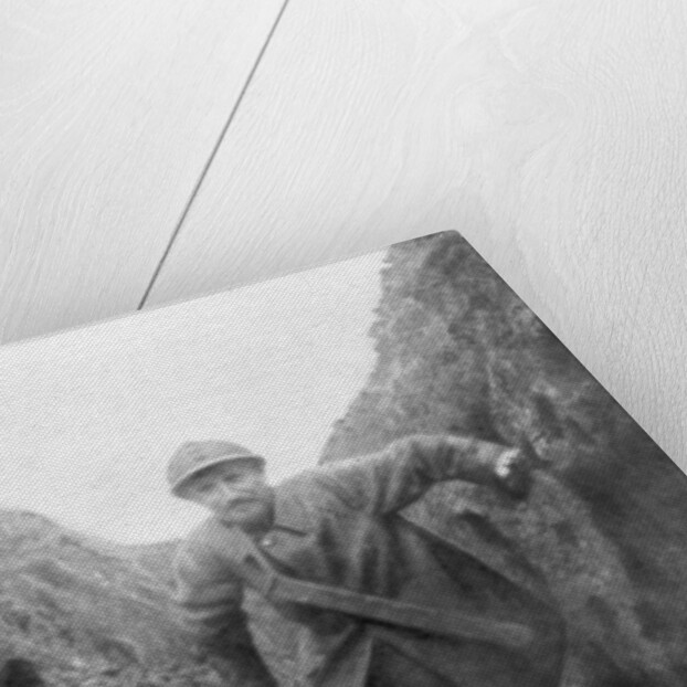 The miseries of the soldier, a muddy French trench in Artois, France by Anonymous