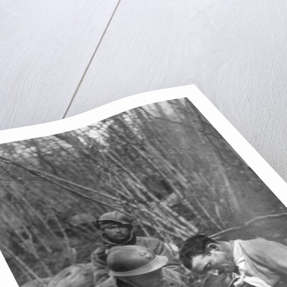 A French soldier's wounds are treated, World War I, France by Anonymous