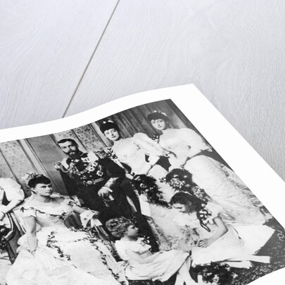 The wedding group of King George and Queen Mary by Anonymous