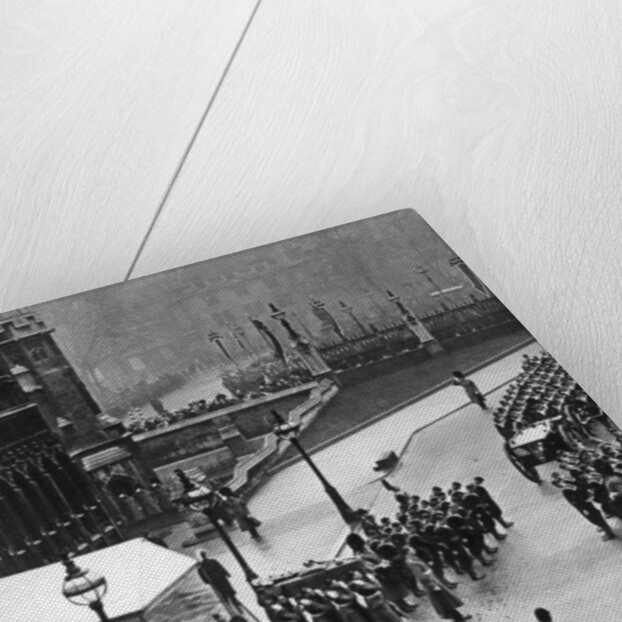 King George V's funeral procession forming at Westminster Hall, London by Anonymous