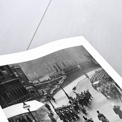 King George V's funeral procession forming at Westminster Hall, London by Anonymous