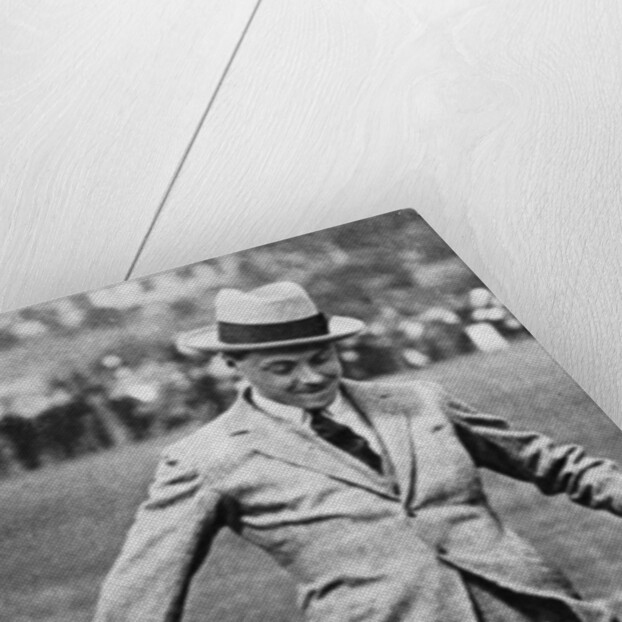 The Prince of Wales kicking off the Spurs versus Fulham football match by Anonymous