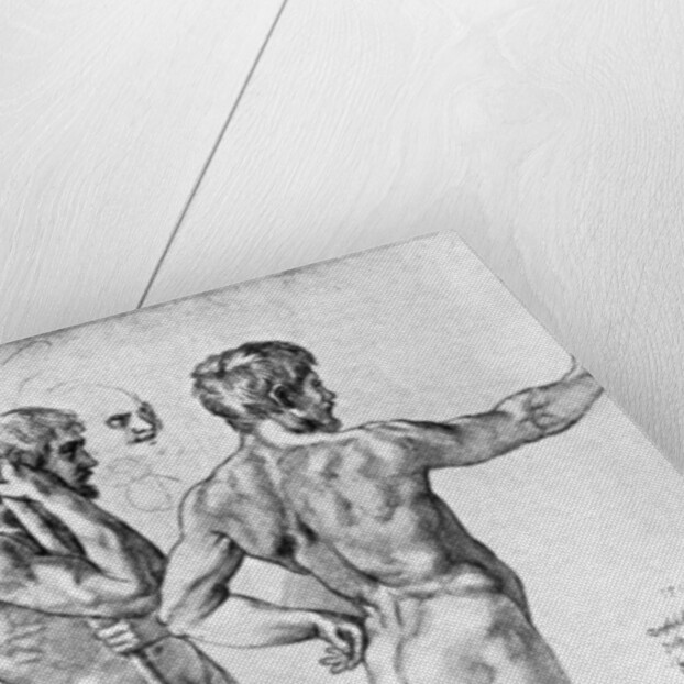 Two male nude studies by Raphael