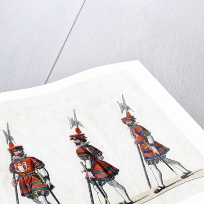 Guard, costume design for Shakespeare's play, Henry VIII by Anonymous