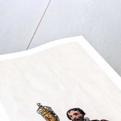 Holder of a sceptre, costume design for Shakespeare's play, Henry VIII by Anonymous