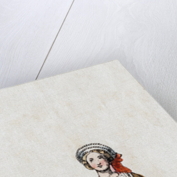 Lady-in-waiting, costume design for Shakespeare's play, Henry VIII by Anonymous