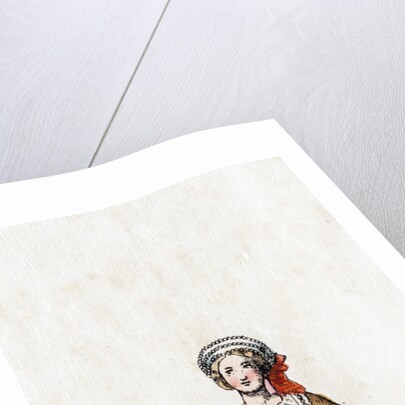 Lady-in-waiting, costume design for Shakespeare's play, Henry VIII by Anonymous