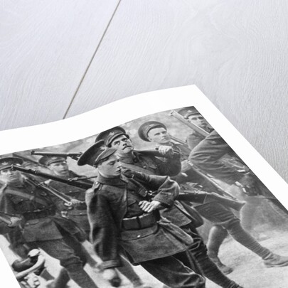 The Prince of Wales marching with the Oxford University Officers Training Corps by Anonymous