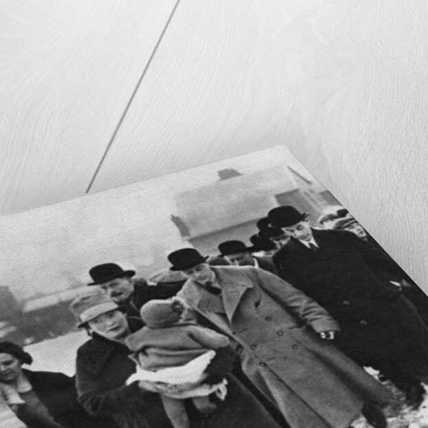 The future Edward VIII walking in the snow in Winlaton, County Durham by Anonymous