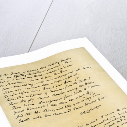 Hymn before Sunrise in the Vale of Chamouny , first printed in 1802 by Samuel Taylor Coleridge