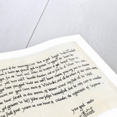 Letter from Edward VI to his uncle, Edward Seymour by Edward VI