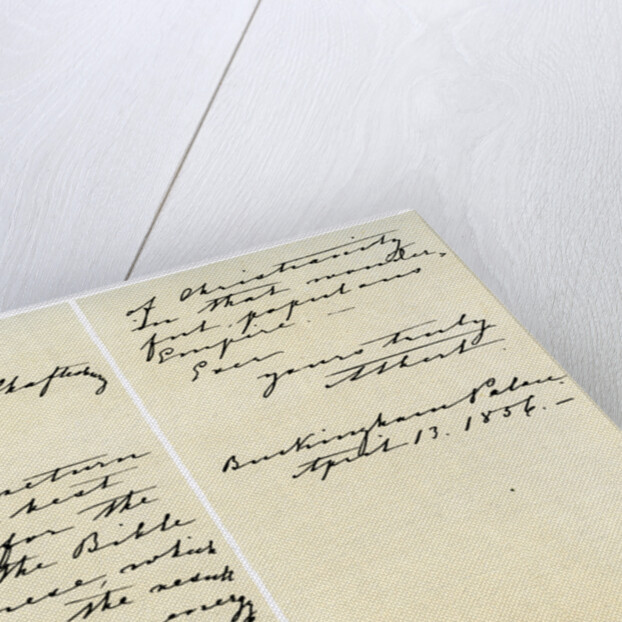 Letter from Albert, Prince Consort to Anthony Ashley Cooper by Prince Albert