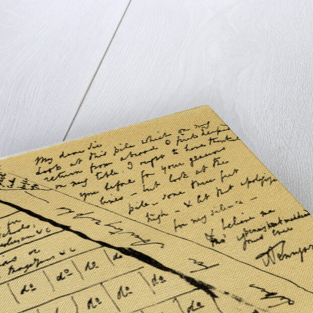 Letter from Lord Alfred Tennyson to William Cox Bennett by Alfred Lord Tennyson