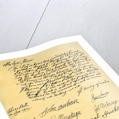 Letter to the Lord Mayor of London by Edward Montagu