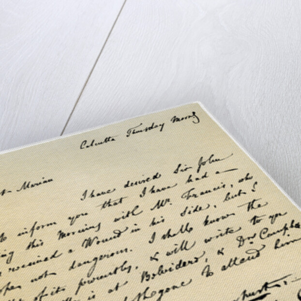Letter from Warren Hastings, Governor-General of Bengal to his wife by Warren Hastings