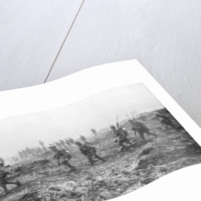 Canadian troops in no man's land, Vimy, France, First World War by Anonymous